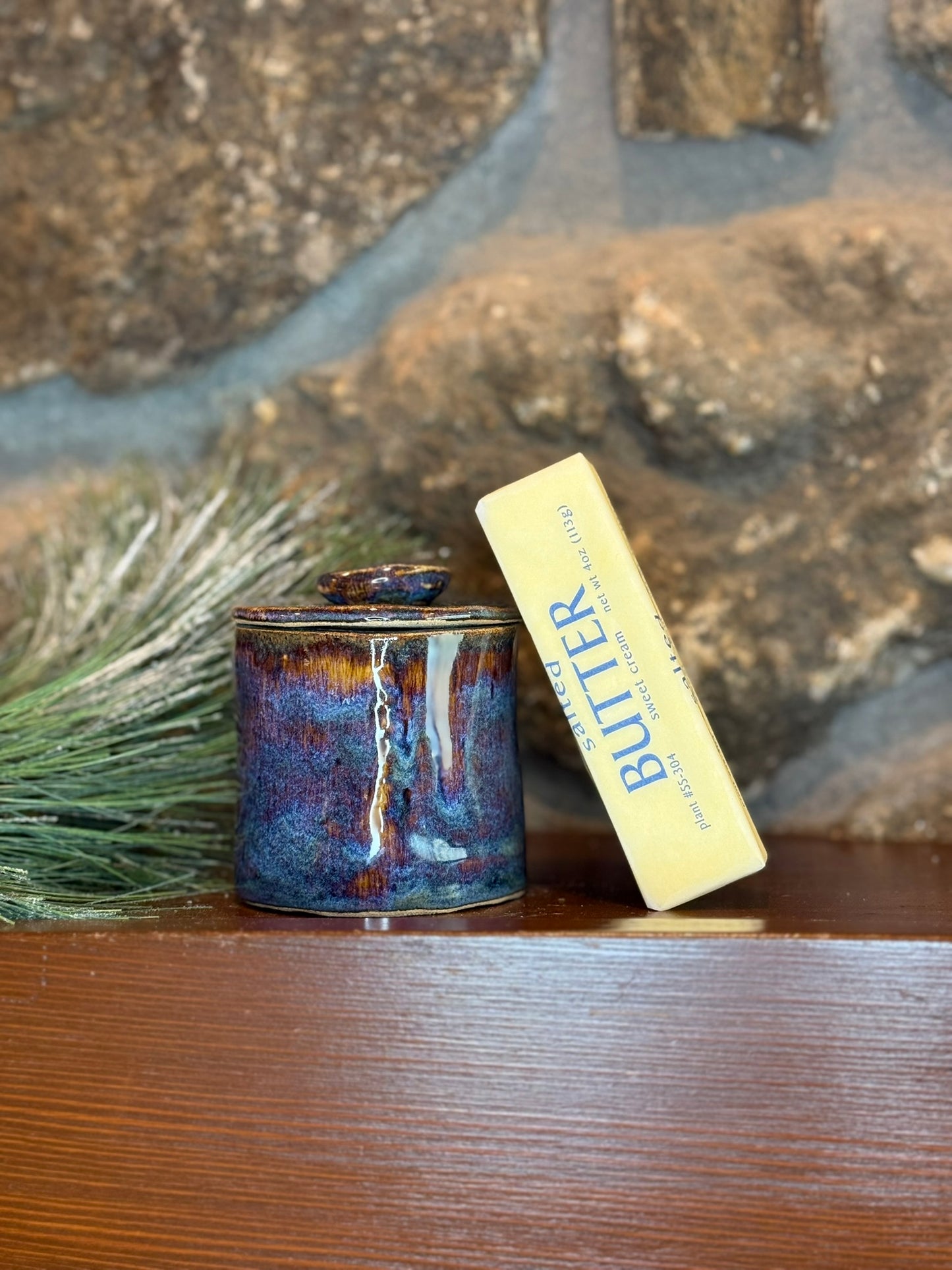 French Butter Dish - Purple Moon